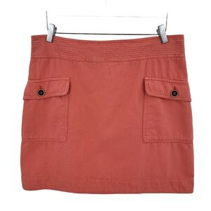 Anthropologie Coral Lined Short Skirt Size 14 Pockets NEW